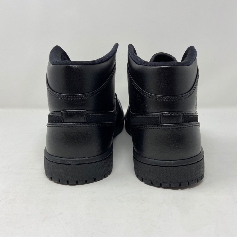 Air Jordan 1 Mid Triple Black Mens Retro Nike - Picture 4 of 8
